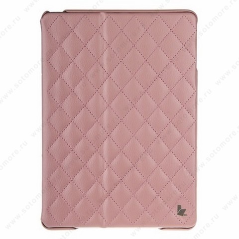 Чехол-книжка Jisoncase для Apple iPad Apple iPad Air 1 со стеганым узором светло-розовый JS-ID5-02H35