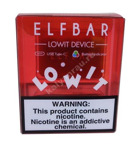 Батарейный блок ElfBar Lowit 2500 POD Kit, 10 W, 500 mAh - Красный