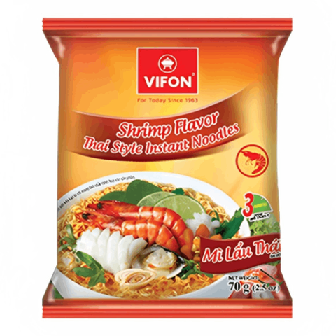 Лапша в тайском стиле с креветкой Vifon Shrimp Flavor Thai Style Instant Noodle, 70 гр
