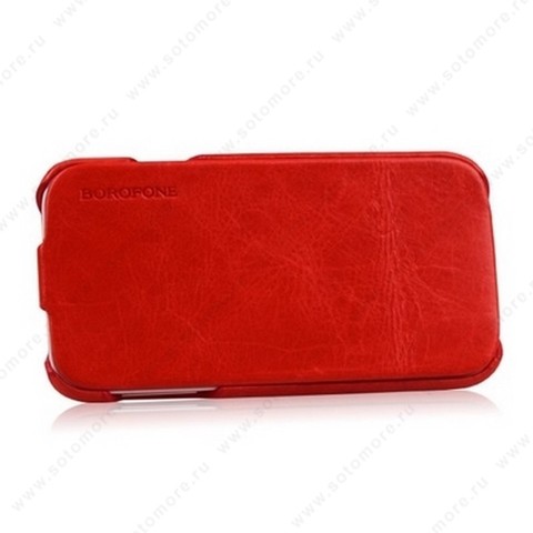 Чехол-флип Borofone для Samsung Galaxy S4 i9500/ i9505 - Borofone General Leather Case Red