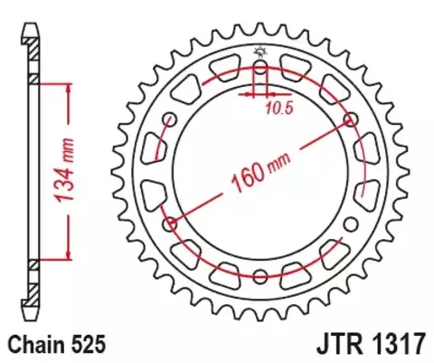 Звезда ведомая JTR1317 43