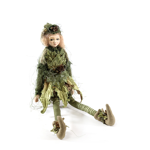 ИГРУШКА ЭЛЬФИЙКА В ЗЕЛЕНОМ ПЛАТЬЕ