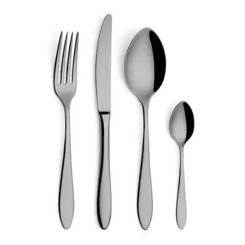 Набор столовых приборов 24 предмета на 6 персон Cristema Colombo антрацит