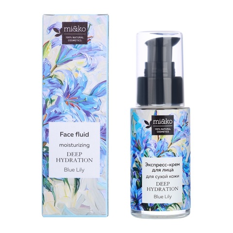 Крем для лица Экспресс для сухой кожи Deep Hydration Blue Lily | mi&ko