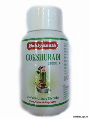 Тоник для почек Гокшуради Гуггул (GOKSHURADI GUGGUL) Baidyanath, 80 таблеток