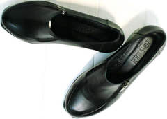 Модные кожаные туфли женские осень весна H&G BEM 107 03L-Black.