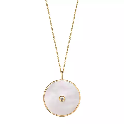 медальон «глаза Солнца» из перламутра с бриллиантом