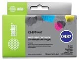 Картридж струйный Cactus CS-EPT0487 T0487 черный, голубой, пурпурный, желтый, светло-голубой, светло-пурпурный набор (88мл) для Epson Stylus Photo R200, R220, R300, R320, R340, RX500, RX600, RX620, RX640