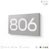 Номер на дверь 806, табличка на дверь для офиса, квартиры, кабинета, аудитории, склада, серая 120х70 мм, Айдентика Технолоджи