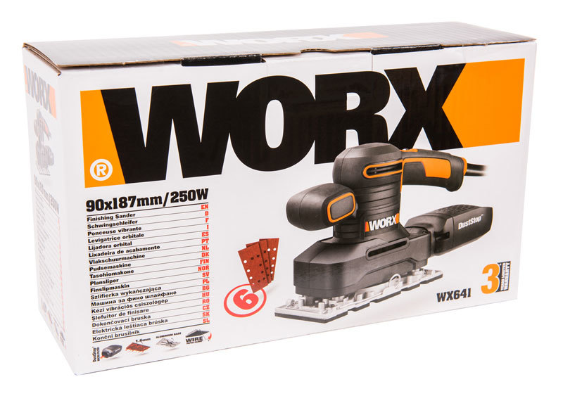 Виброшлифмашина WORX WX641, 250Вт