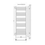 Полотенцесушитель электрический Terminus Тоскана П23 500x1416, ТЭН HT-1 300W, левый/правый