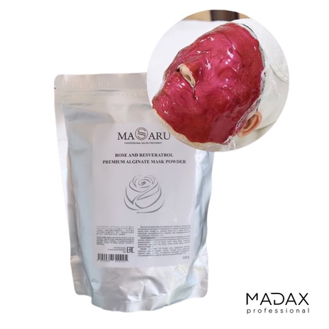 Masaru Маска альгинатная с экстрактом и маслом дамасской розы и ресвератролом, 500 гр