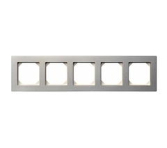 Рамка Пятиместная Алюминиевая (Универсальный Монтаж) LIREGUS EPSILON