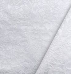 Костюмная ткань жаккард 210 гр/м2, 46% хлопок, 51% п/э, 3% эл, 150 см, белый