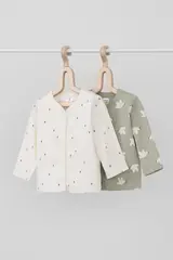 кофточка для новорожденных  К 300450-2уп/почтовый голубь,деревья в снегу