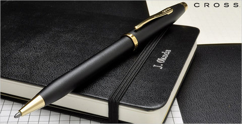 Ручка шариковая Cross Century II, Matte Black GT (2502WG)