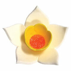 Сахарная фигурка Нарцисс белый 9 шт.