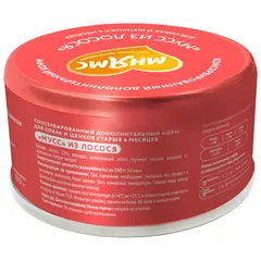 Мнямс влажный корм для собак и щенков старше 6 месяцев мусс из лосося 80 гр