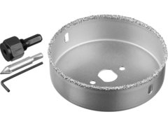 ЗУБР 102 мм, L 25 мм, карбид вольфрама, коронка-чашка, Профессионал (33360-102)