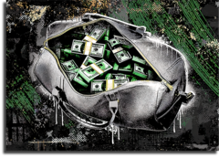 Постер "Деньги в сумке"