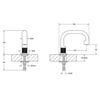Gessi INCISO Отдельно стоящий излив 140мм, h=145мм , цвет: finox 58091#149