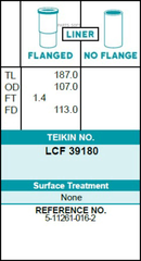 Гильза блока цилиндров TEIKIN LCF39180 (4шт/упак) хромированная
