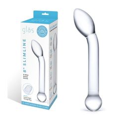 Прозрачный стеклянный фаллос для точки G Slimline G-Spot - 20 см. - 