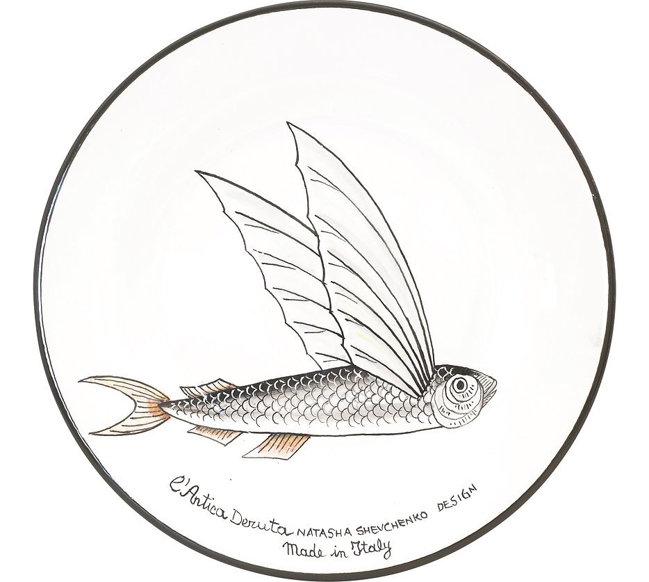 Set of plates Flying Fish collection, 4 pc.