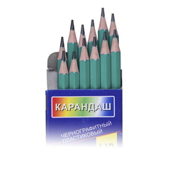 
          Карандаш простой, чернографитный, Basir, пластиковый, зелёный корпус, 12 шт