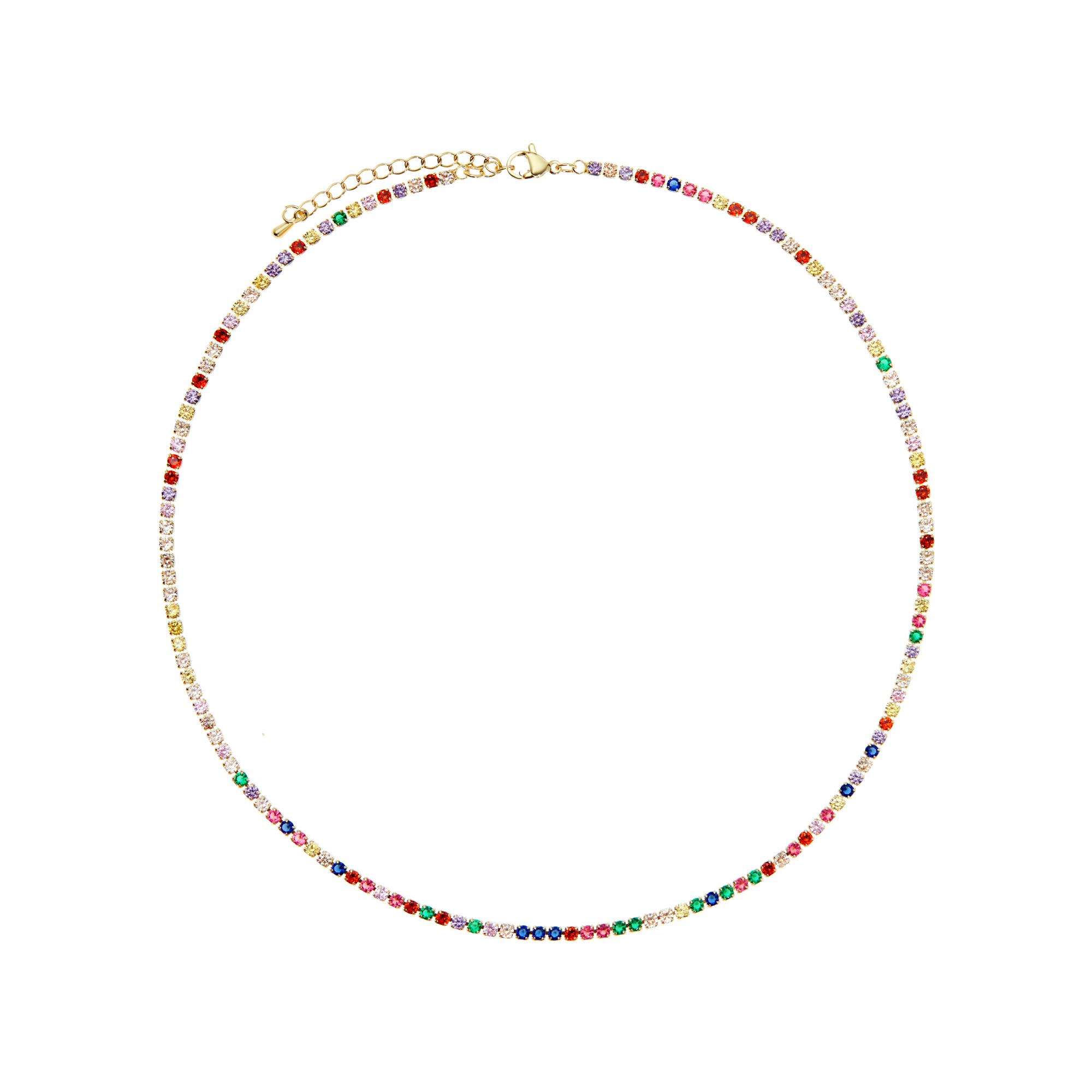 Колье Tennis Multi Necklace – Gold