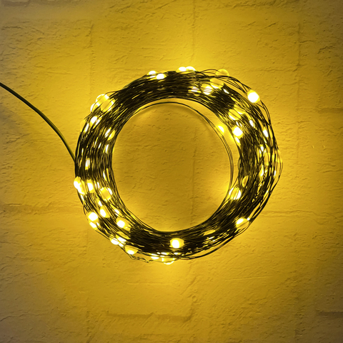 Гирлянда 1.5м String Light Капли Макро на зеленом проводе 150 ламп