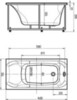 Aquatek ALF140-0000024 Ванна Альфа 140 пустая с фр.экр. (слив справа)