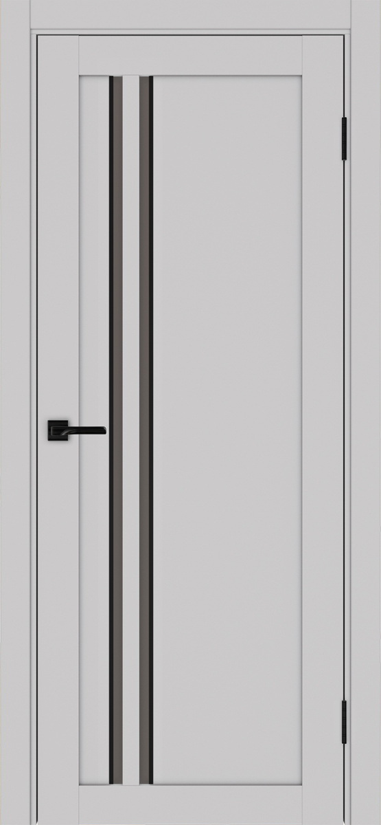 Дверь межкомнатная Оптима Порте Турин 525.121 АПС молдинг SB, цвет пепельный, экошпон, стекло бронза