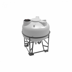 Емкость ЦКТ 3000л с патрубком 160 мм белая в обрешетке ЭкоПром ФМ/ЦКТ 3000 л. вертикальная конусообразная (2032x2032x2390см;208кг;Белый) - арт.557745