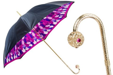 Зонт-трость Pasotti - Umbrella with Blue Brush Strokes, Италия.