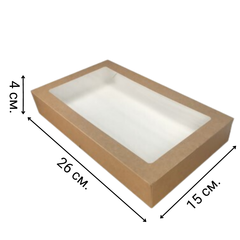 Коробка для пряников Eco tabox КРАФТ 26х15х4 см