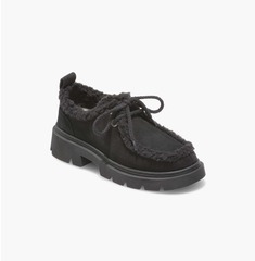 Замшевые полуботинки INUIKII Mocabee curly black на меху