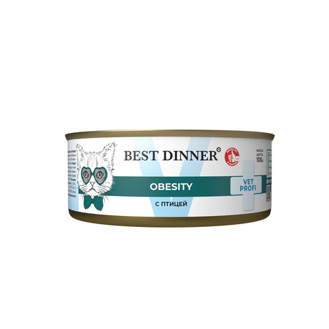 Best Dinner Vet Profi Obesity с птицей (упаковка 12 шт * 100 г)