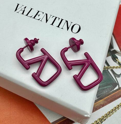 Серьги Valentino розовые без камней
