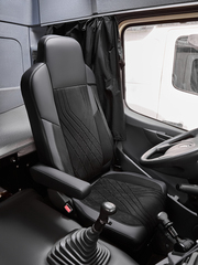 Чехлы Люкс КамАз 5490 K4 с 2014 года (экокожа, черный, черная вставка)