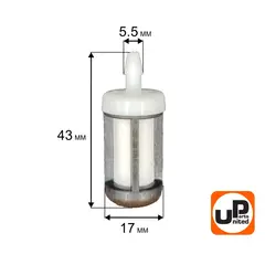 Фильтр топливный UNITED PARTS для STIHL FS38/55 (90-0670)