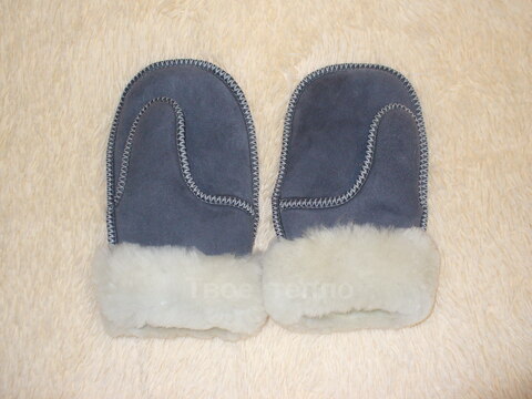 Варежки из овчины женские