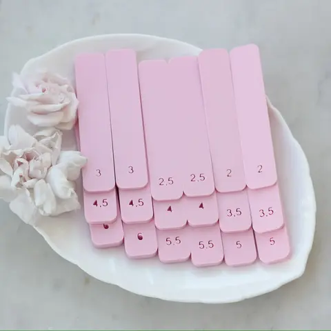 Ограничитель толщины для раскатки полимерной глины, набор, цвет сакуры, ФТ028