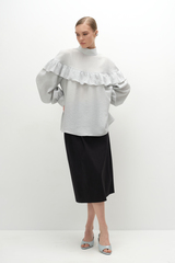 Блуза  с кокеткой