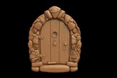 Силиконовый молд № 420 Дверь ( серия домики для гномов и фей)