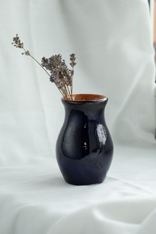 Керамическая ваза минималистичная, индиго