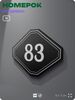 Номерок на дверь квартиры 83, для кабинета, офиса, шильдик 9 х 7 см, черный, Айдентика Технолоджи