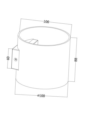 Бра Technical Rond C066WL-01B
