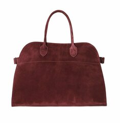 Замшевая сумка-тоут The Row Margaux, бордовый