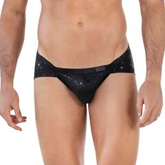 Черные трусы-джоки со звездочками Illusion Jockstrap - 